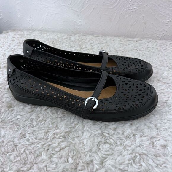 Abella  Black Mary Jane Buckle Flats Ballet Shoes Women’s Size 9 - Picture 1 of 6